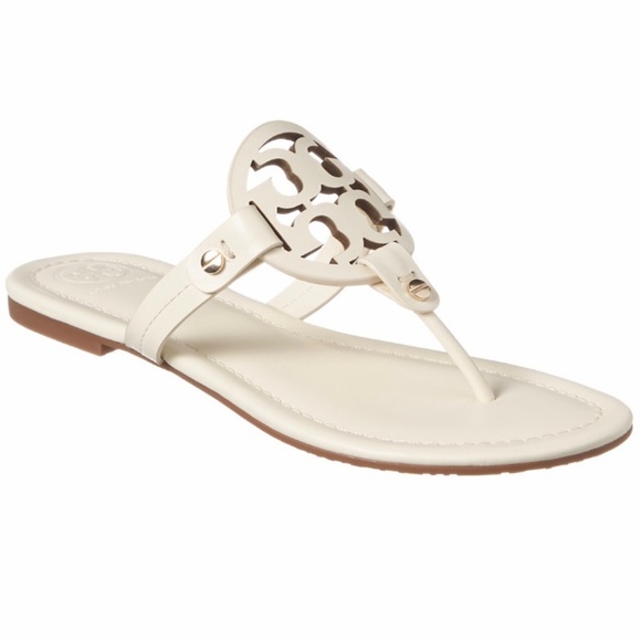 TORY BURCH Miller Bleach Calf Leather Sandals - Picture 2 of 7